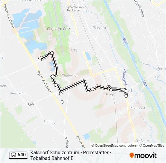 640 Bus Line Map