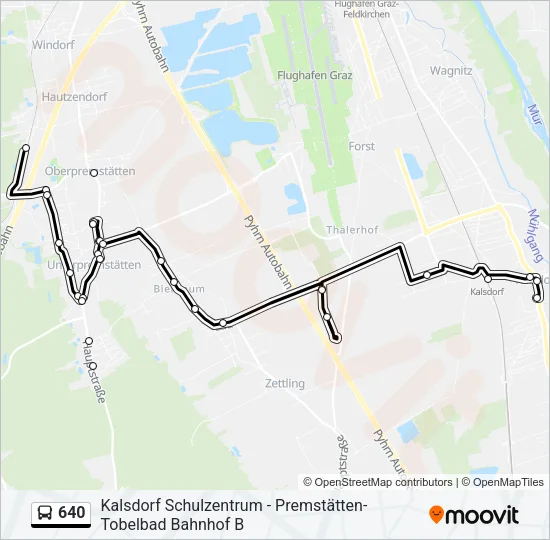 640 Bus Line Map