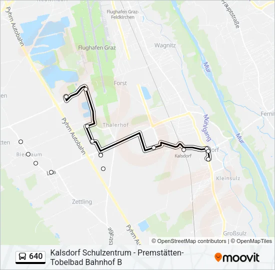 640 Bus Line Map