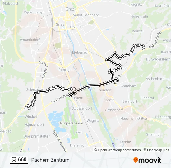 660 Bus Line Map