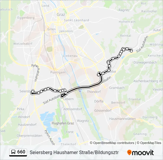 660 Bus Line Map