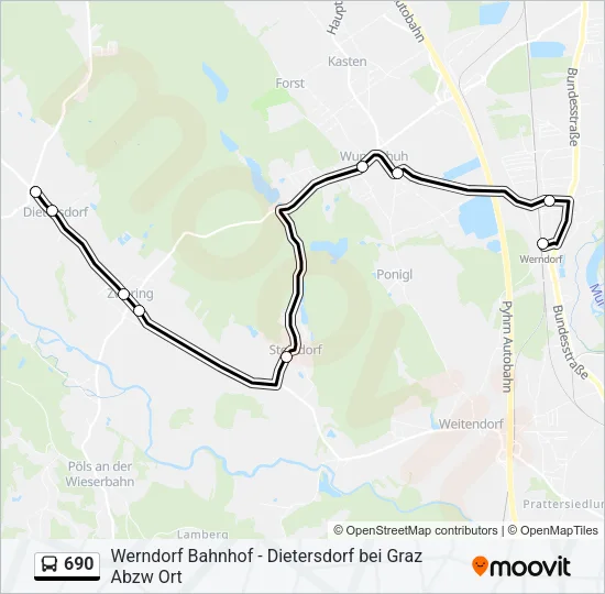 690 Bus Line Map