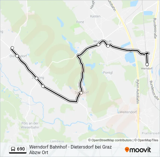 690 Bus Line Map