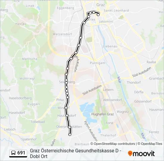 691 Bus Line Map