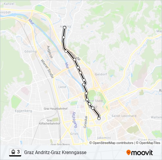 3 light rail Line Map