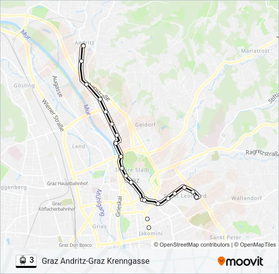 3 Light Rail Line Map