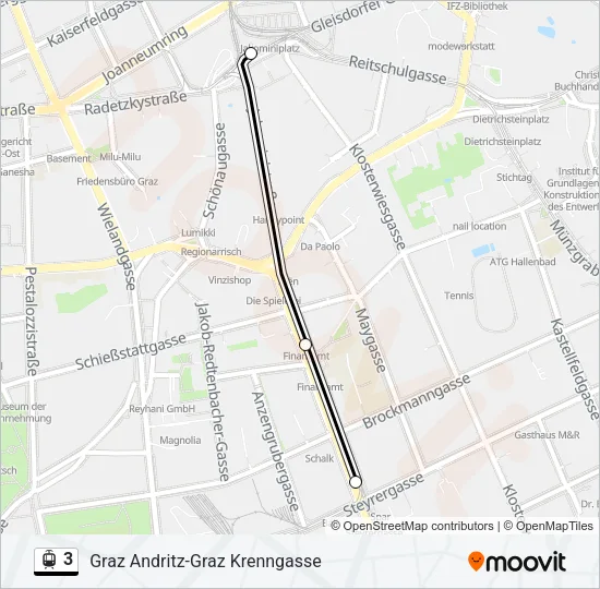 3 Light Rail Line Map
