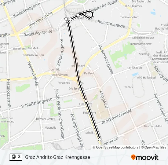 3 Light Rail Line Map