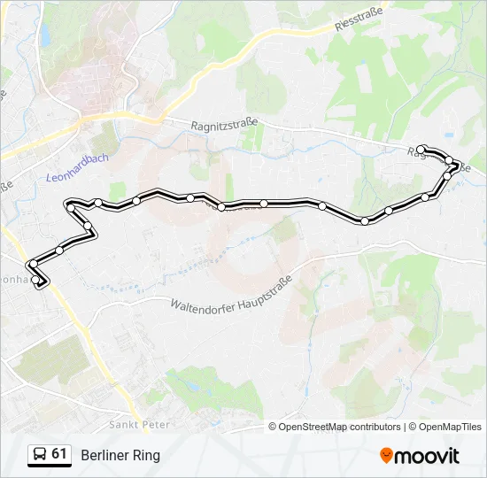 61 Bus Line Map