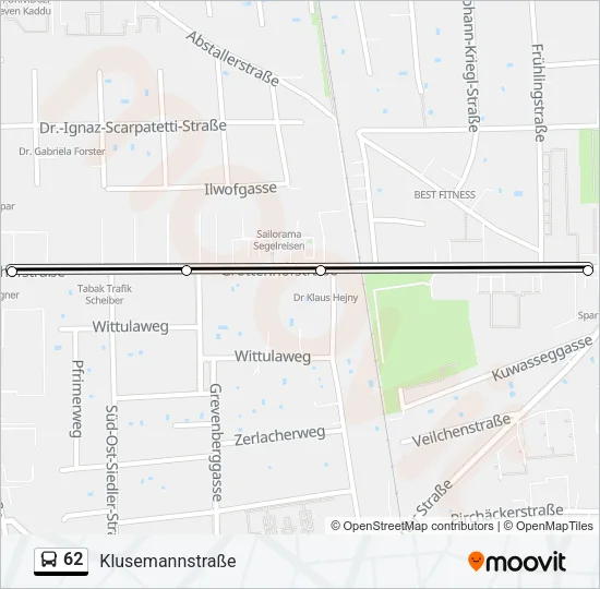62 Bus Line Map