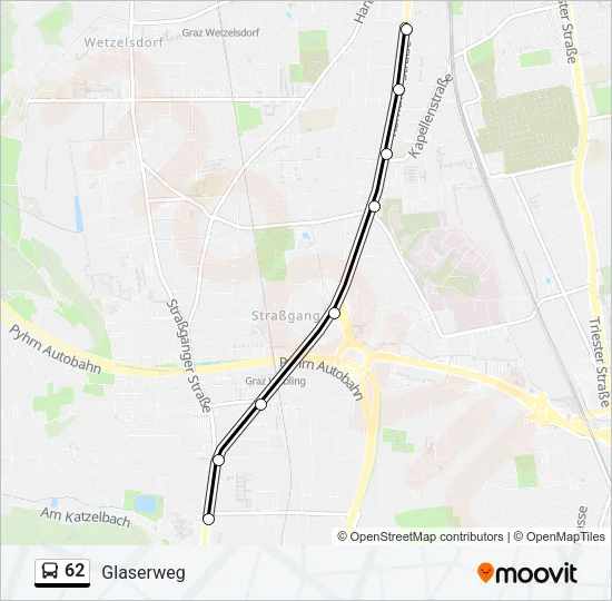 62 Bus Line Map