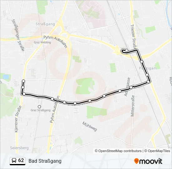 62 Bus Line Map