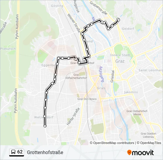 62 Bus Line Map