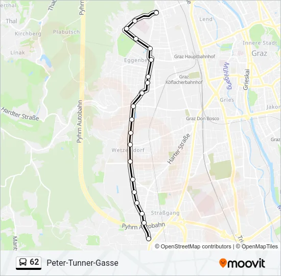 62 Bus Line Map