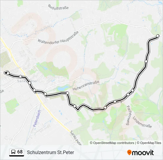 68 Bus Line Map
