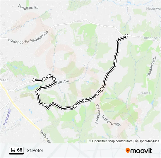 68 Bus Line Map