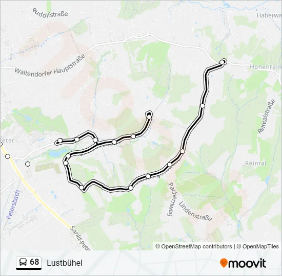68 Bus Line Map