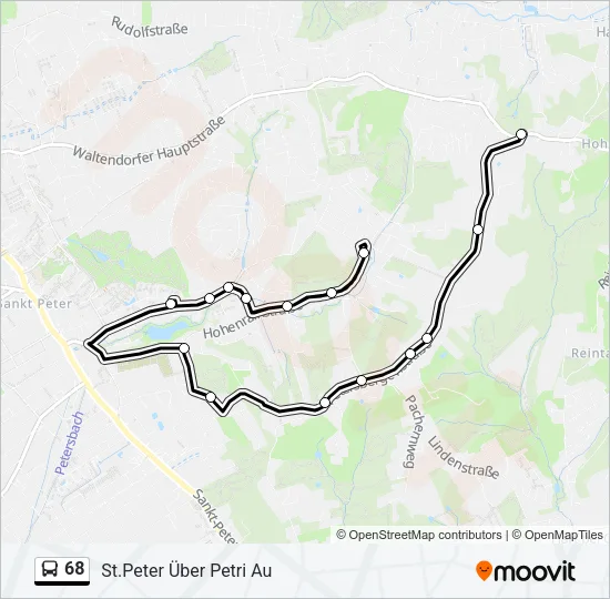 68 Bus Line Map