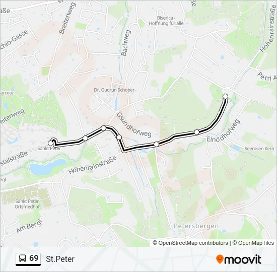 69 Bus Line Map