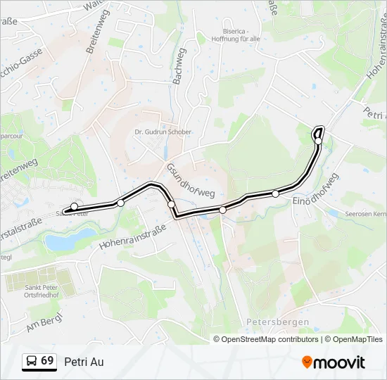 69 Bus Line Map