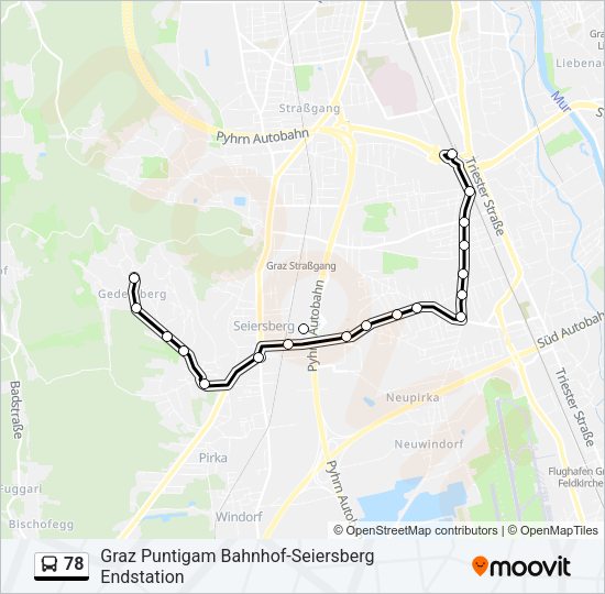 78 Bus Line Map