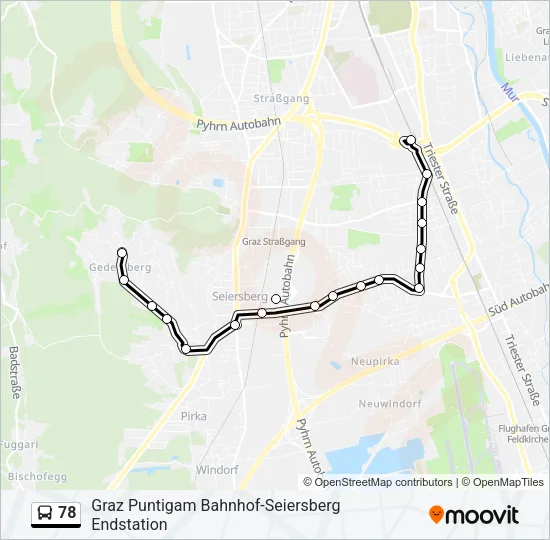 78 Bus Line Map