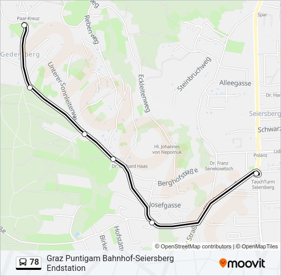78 Bus Line Map