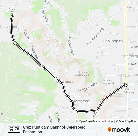 78 Bus Line Map