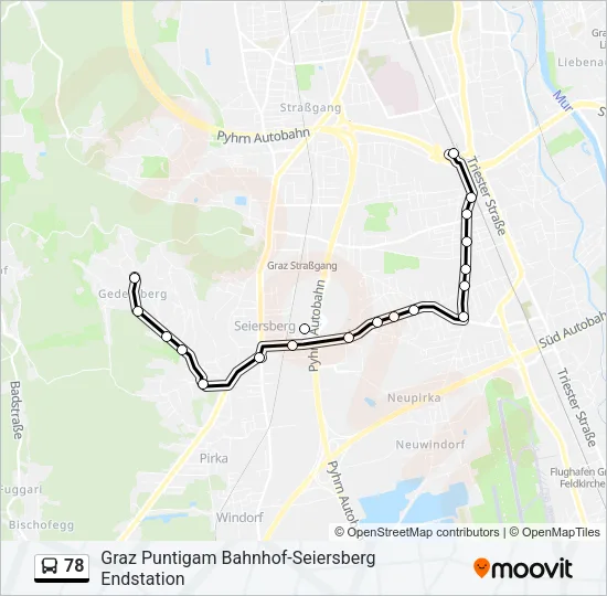 78 Bus Line Map