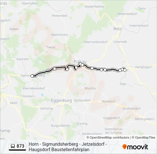 873 Bus Line Map