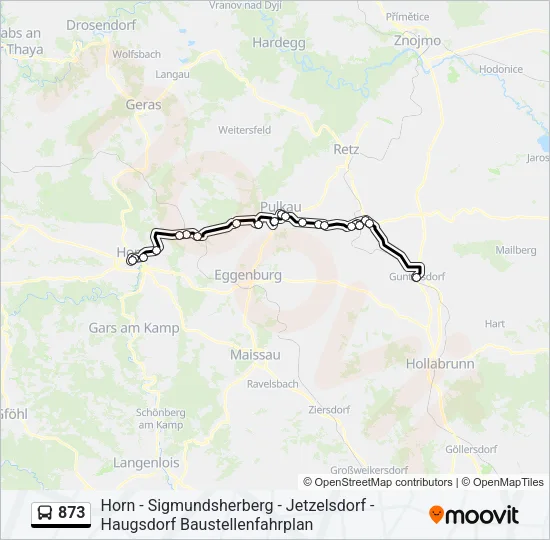 873 Bus Line Map