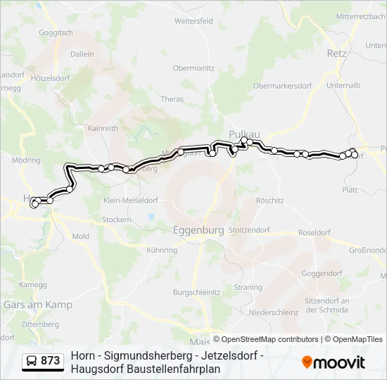 873 Bus Line Map