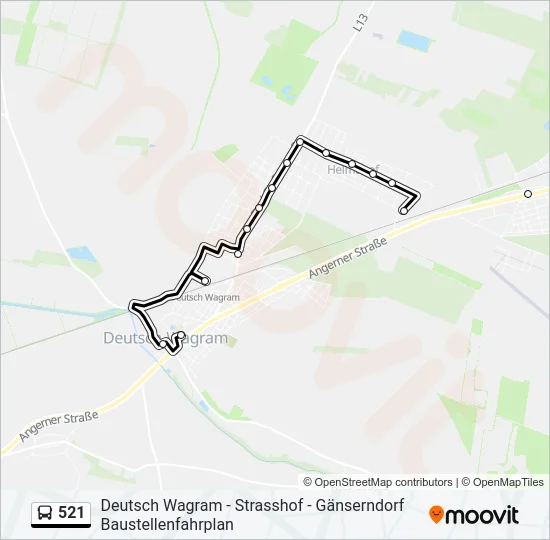 521 Bus Line Map