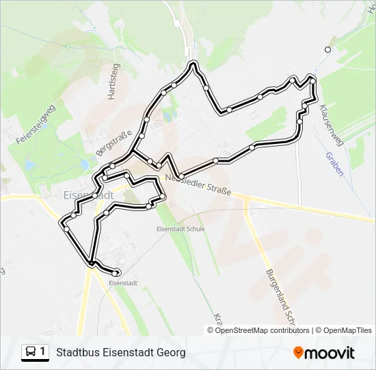 1 Bus Line Map