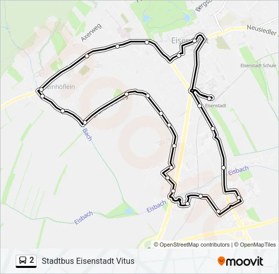 2 Bus Line Map