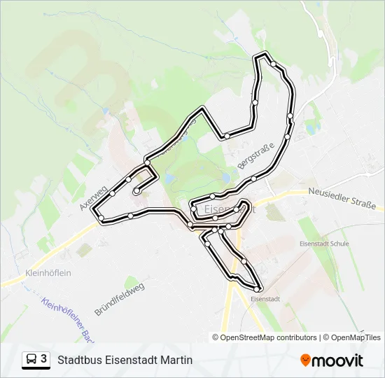 3 Bus Line Map