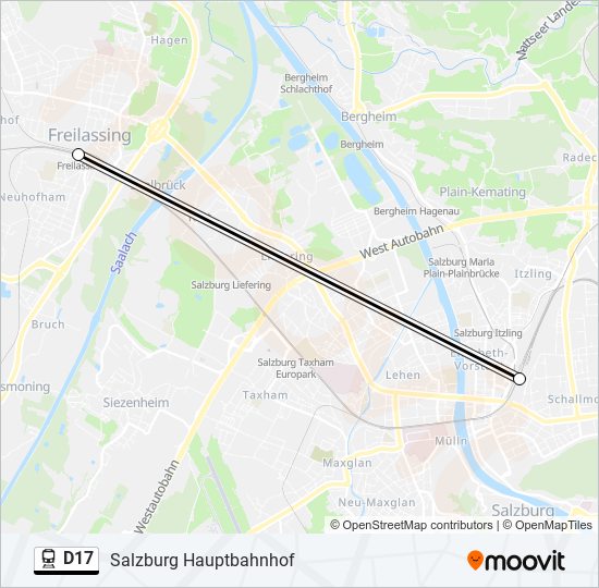 D17 train Line Map