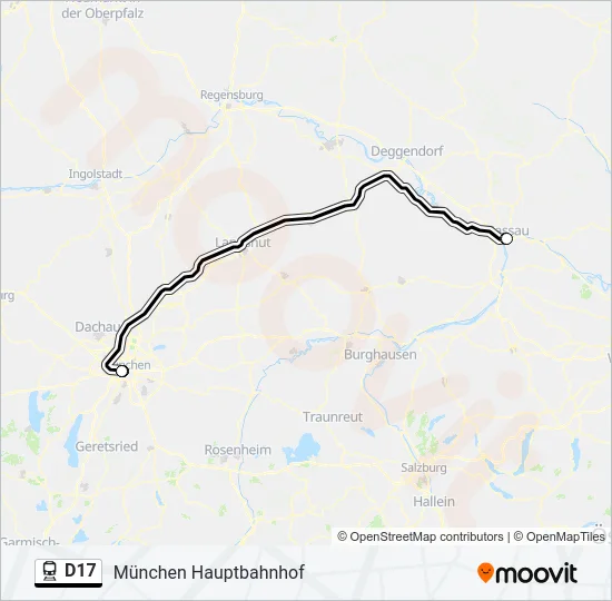 D17 Train Line Map