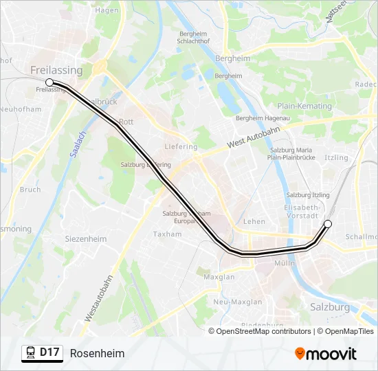 D17 Train Line Map