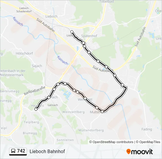 742 Bus Line Map