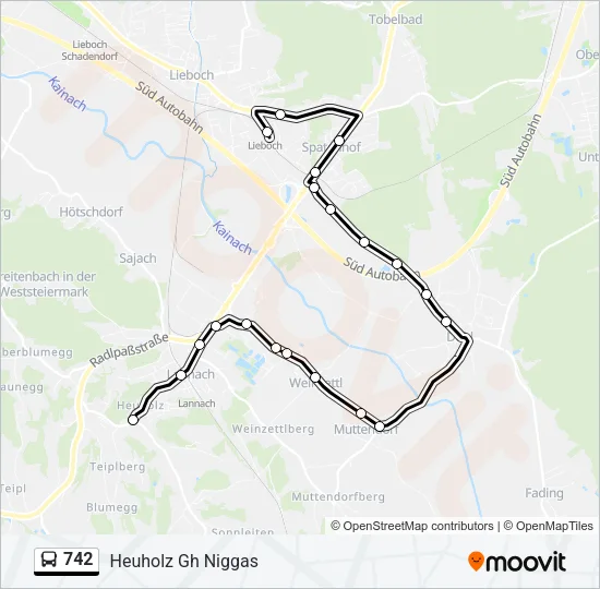 742 Bus Line Map