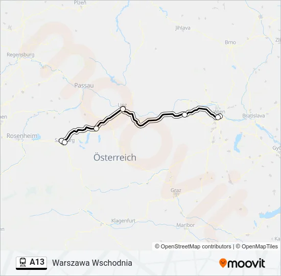 A13 Train Line Map