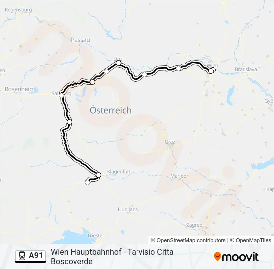 A91 Train Line Map