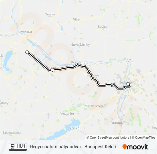 HU1 Train Line Map