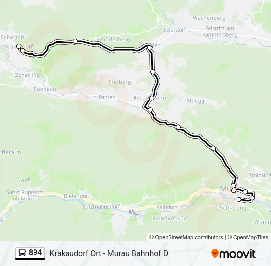 894 Bus Line Map