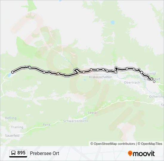 895 Bus Line Map