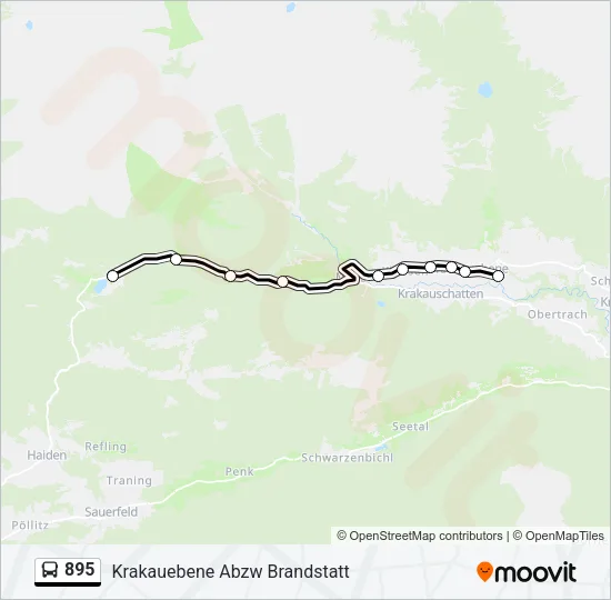 895 Bus Line Map