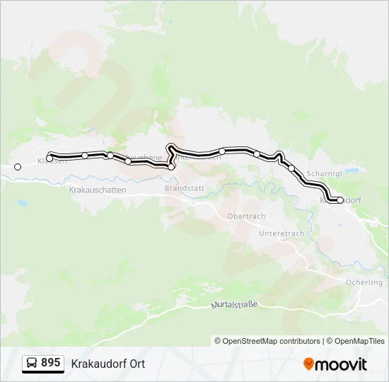 895 Bus Line Map