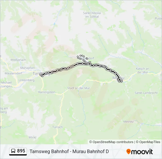 895 Bus Line Map