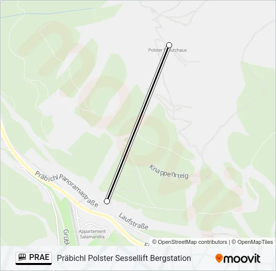 PRAE Funicular Line Map